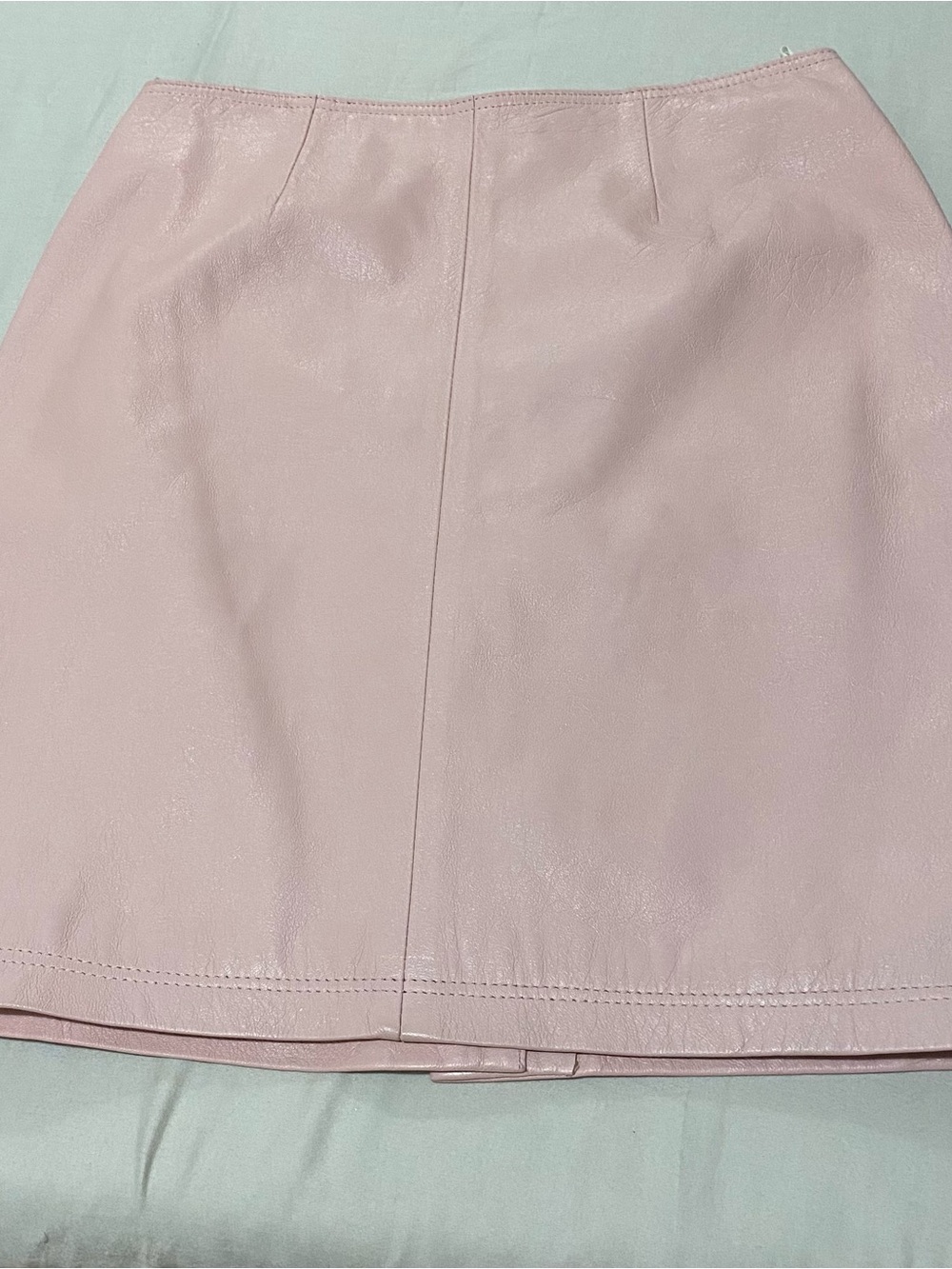 Vintage NETO Pink Leather Mini Skirt -Made in Canada Y2K Barbiecore